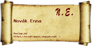 Novák Enna névjegykártya